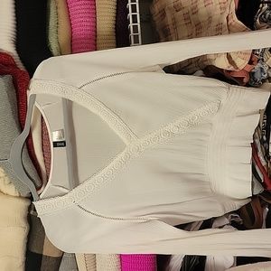 White sheer blouse